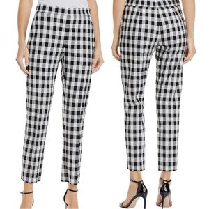 NWT T TAHARI Slim Fit Crop Gingham Pant Small